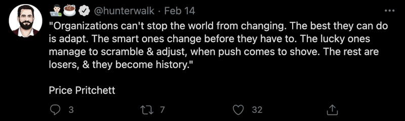 @hunterwalk tweet - 2/14/2021